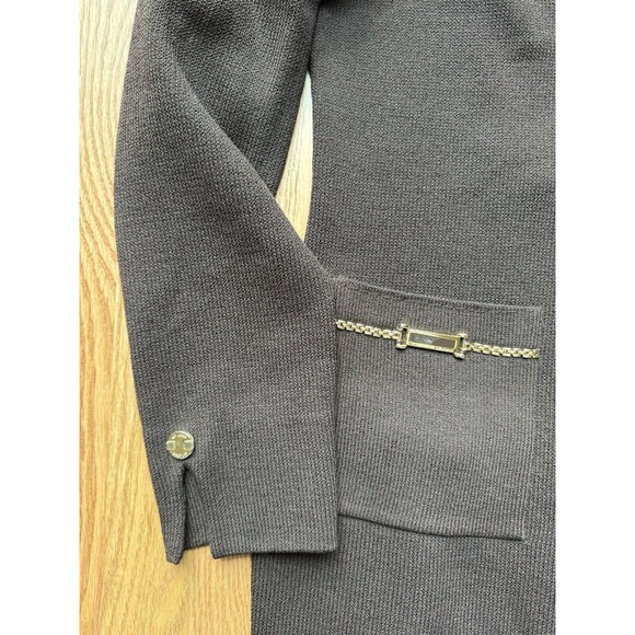 St. John‎ Collection Knit Skirt Suit Set W/ Blazer Women’s Size 12 Brown 80s/90s - Picture 8 of 16